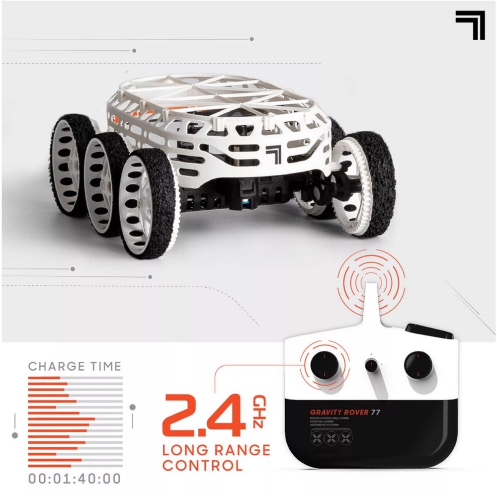 Sharper Image Gravity Rover 77 in White and Black